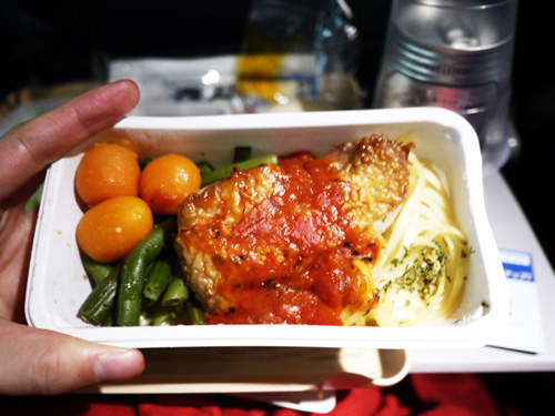 2012年12月 デルタ航空の機内食